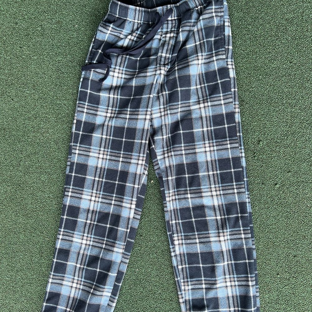 BLUE PLAID PAJAMA PANTS